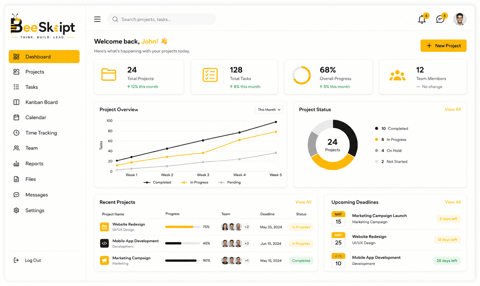TaskFlow — Real-Time Team Project Management App